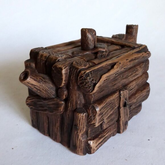 VINTAGE TRADITIONAL CHINESE WOOD TREE BRANCH BOX HANDMADE CLAY LIDDED TEAPOT NEW - Picture 2 of 13